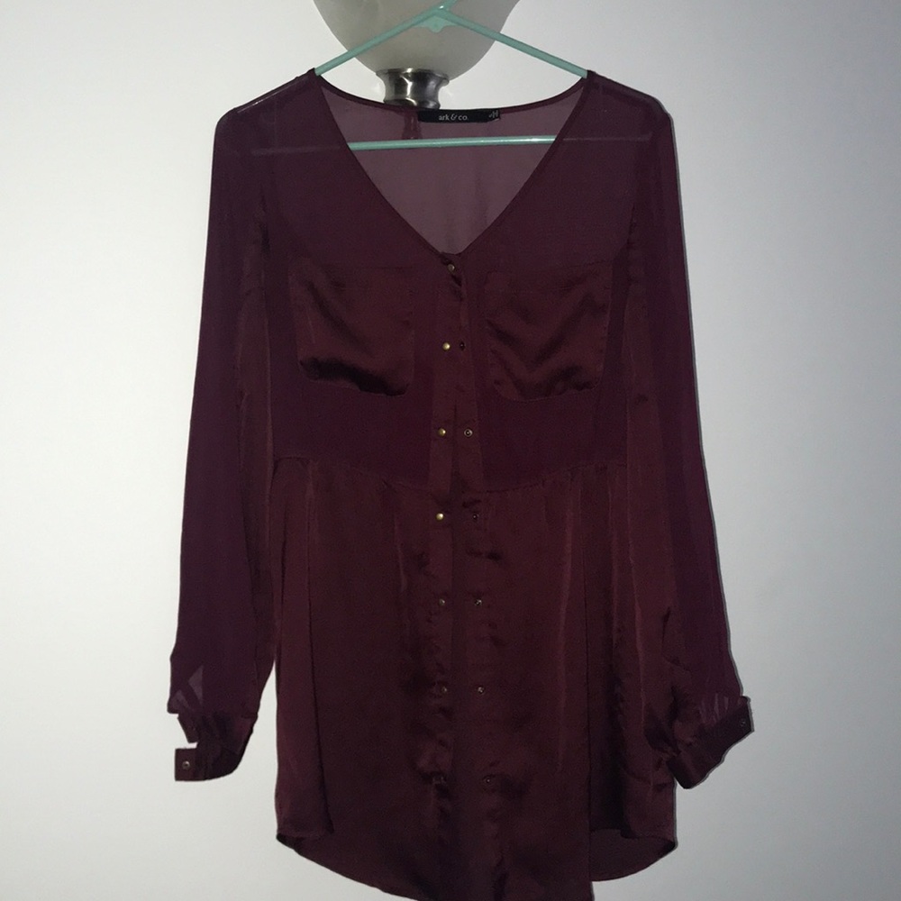 Maroon Long Sleeve Tunic
